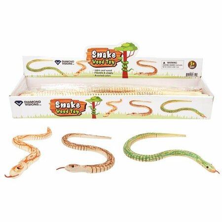 DIAMOND VISIONS TOY WOOD SNAKE ASST 3+ TM-3754